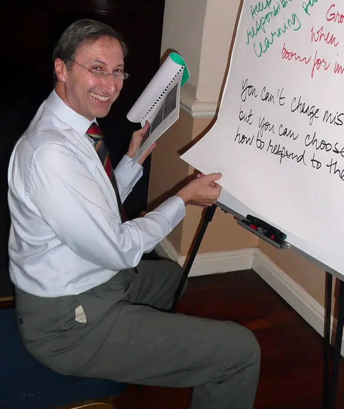 Leaders Circle Kenya - Mike Eldon looking at notes